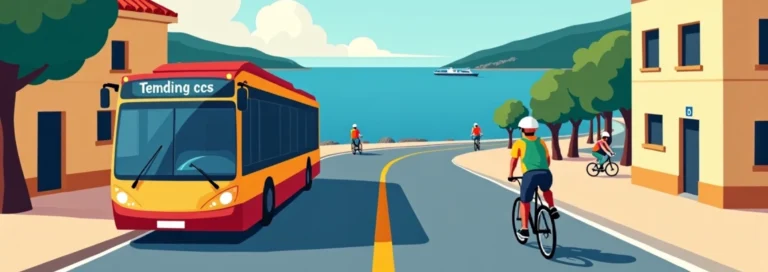 town without a car in Corsica